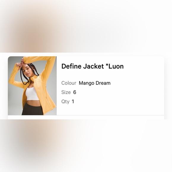 Lululemon Define Jacket *Luon in Mango Dream - Picture 3 of 3